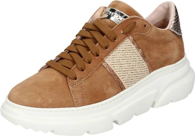 Stokton Suede Damessneakers Brown Dames