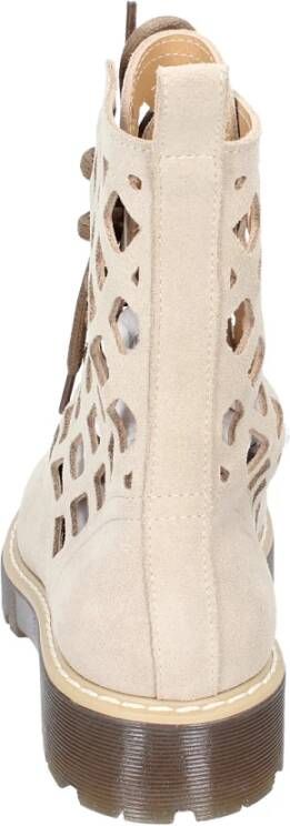 Stokton Suede Enkellaarzen voor vrouwen Beige Dames