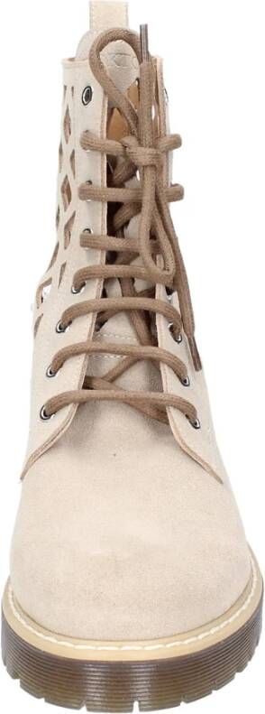 Stokton Suede Enkellaarzen voor vrouwen Beige Dames