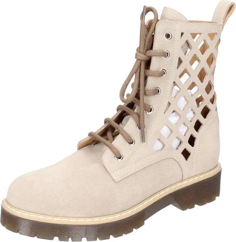 Stokton Suede Enkellaarzen voor vrouwen Beige Dames