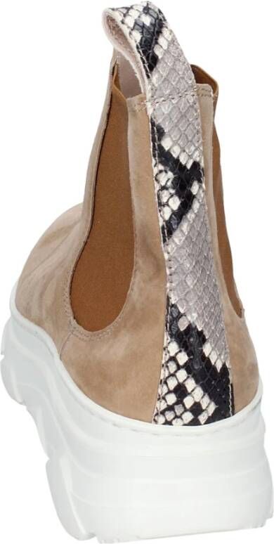 Stokton Suede Enkellaarzen voor Vrouwen Beige Dames