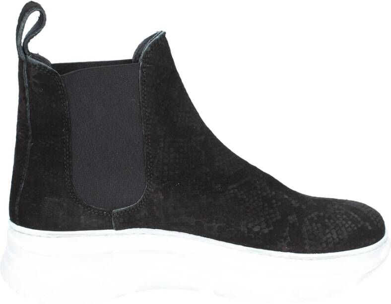 Stokton Suede Enkellaarzen voor vrouwen Black Dames