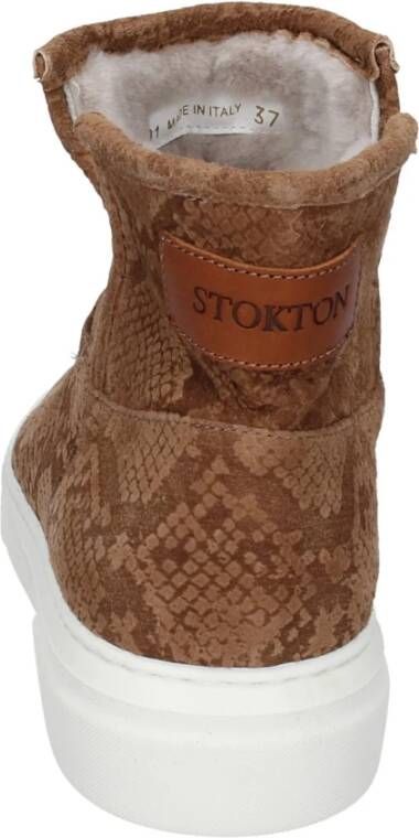 Stokton Suede Enkellaarzen voor vrouwen Brown Dames