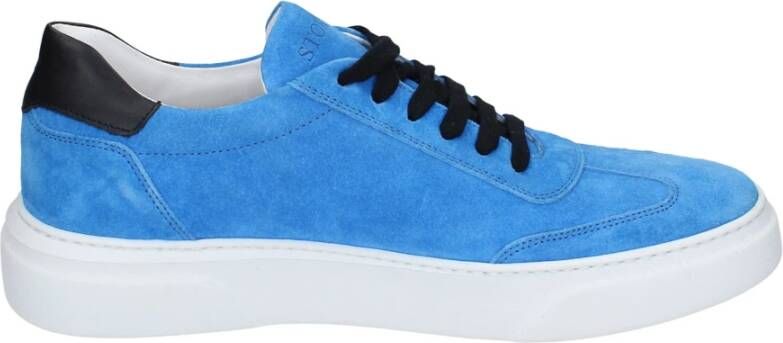 Stokton Suede Heren Sneakers Blue Heren