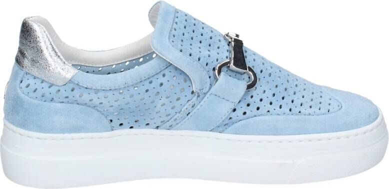 Stokton Suede Slip On Sneakers voor Vrouwen Blue Dames