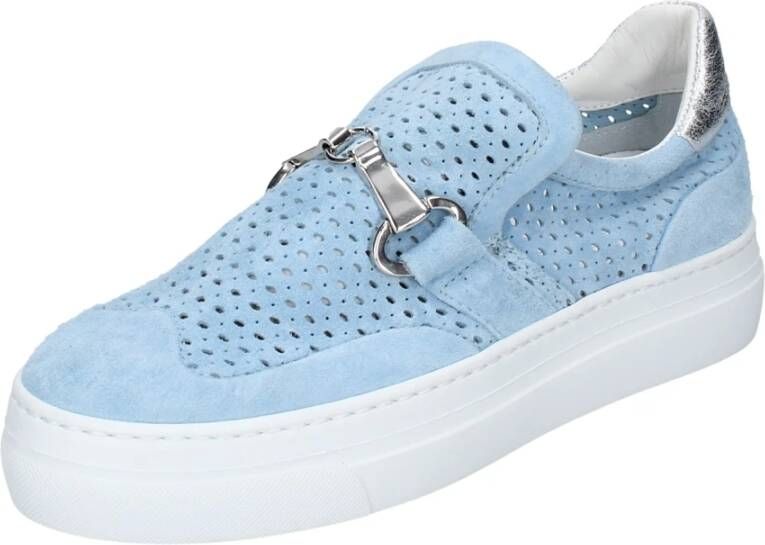 Stokton Suede Slip On Sneakers voor Vrouwen Blue Dames