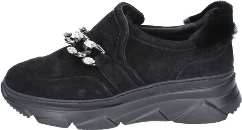 Stokton Suède sneakers voor vrouwen Black Dames