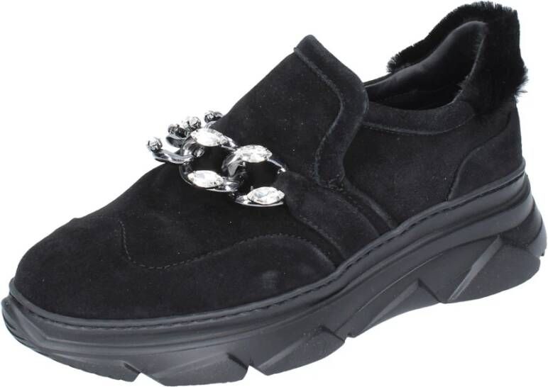 Stokton Suède sneakers voor vrouwen Black Dames