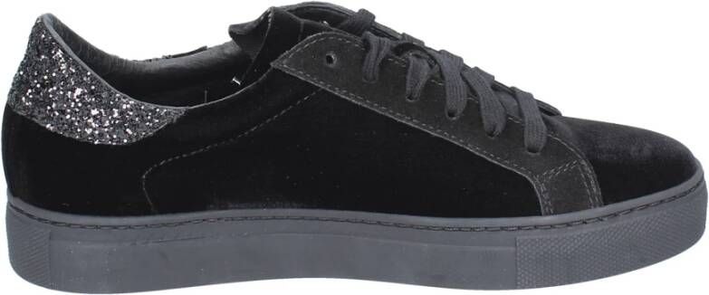 Stokton Velvet Damessneakers Black Dames