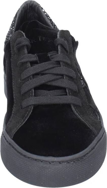 Stokton Velvet Damessneakers Black Dames