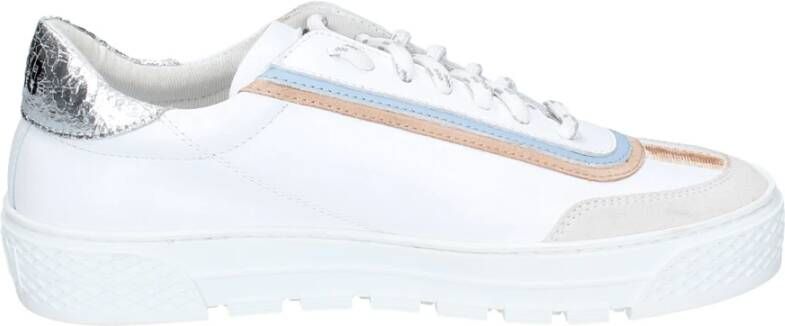 Stokton Vintage Leren Sneakers voor Vrouwen White Dames