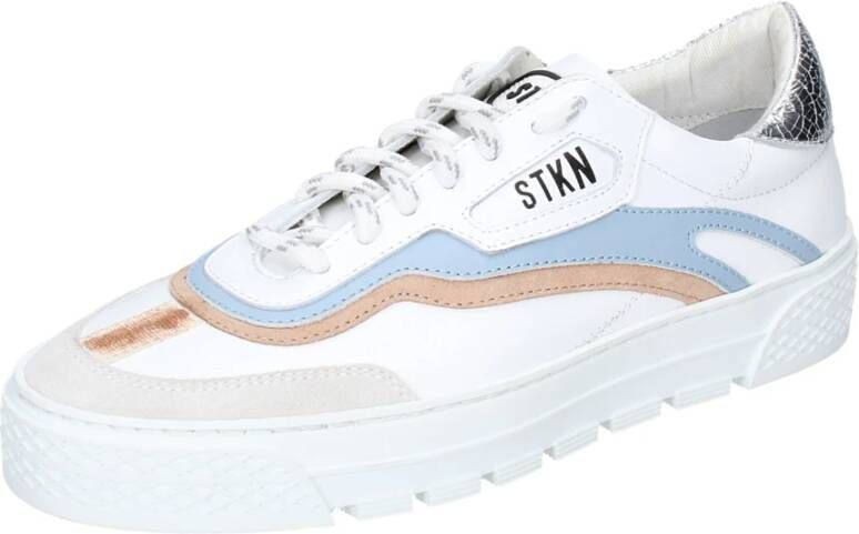 Stokton Vintage Leren Sneakers voor Vrouwen White Dames