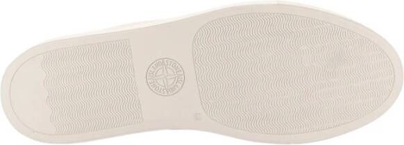 Stone Island Leren Logo Patch Sneakers White Heren