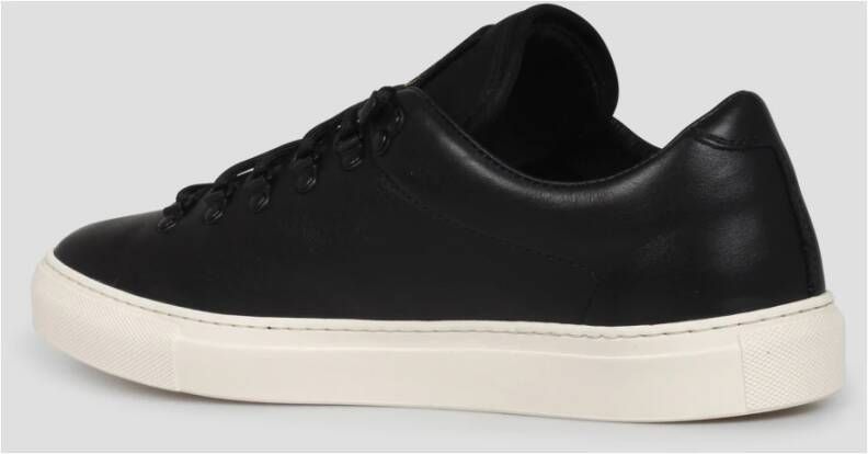 Stone Island Leren Vetersneakers Fw24 Black Heren