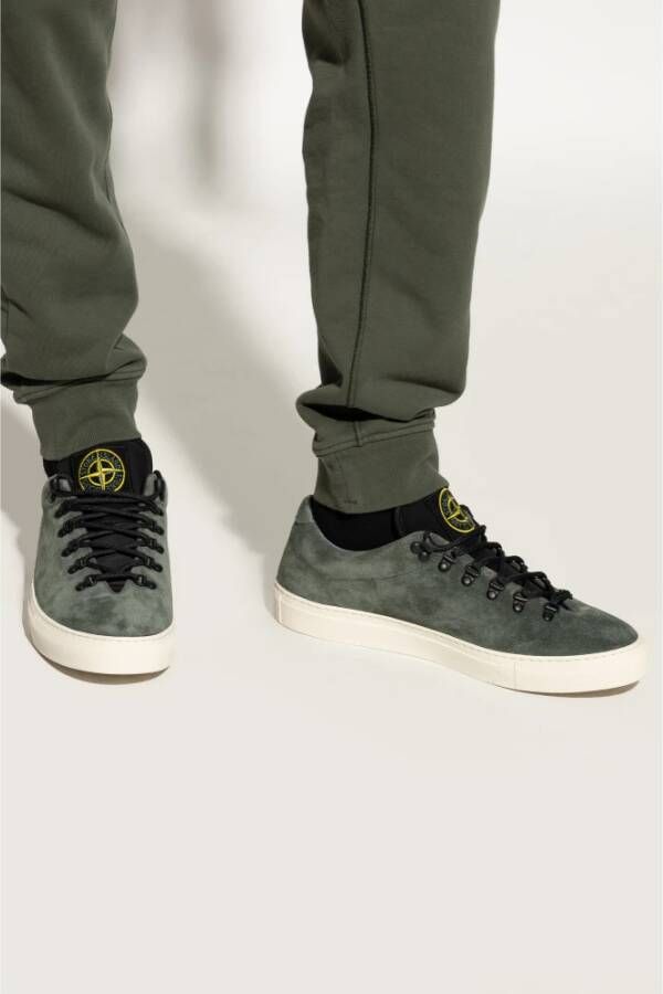 Stone Island Sportschoenen met logo Green Heren