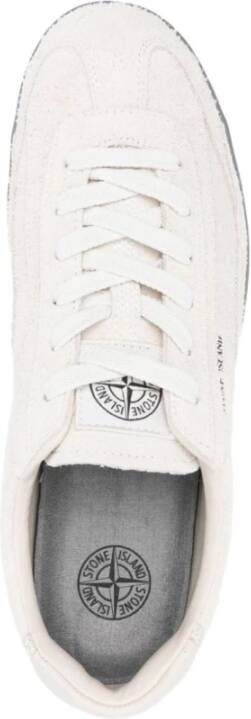 Stone Island Witte Sneakers met Kompas Motief White Heren