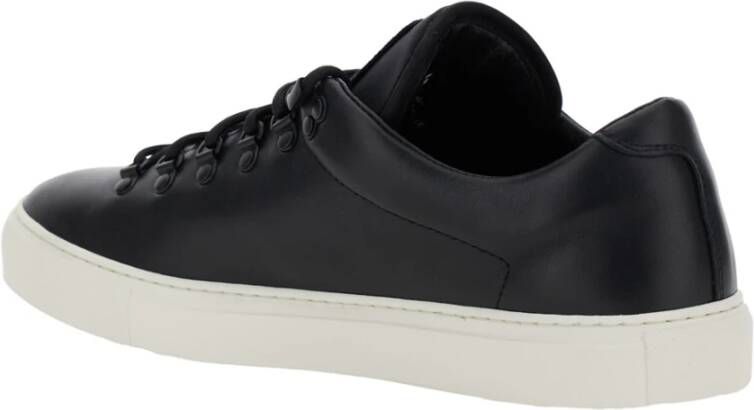 Stone Island Zwarte Bergleren Sneakers Black Heren