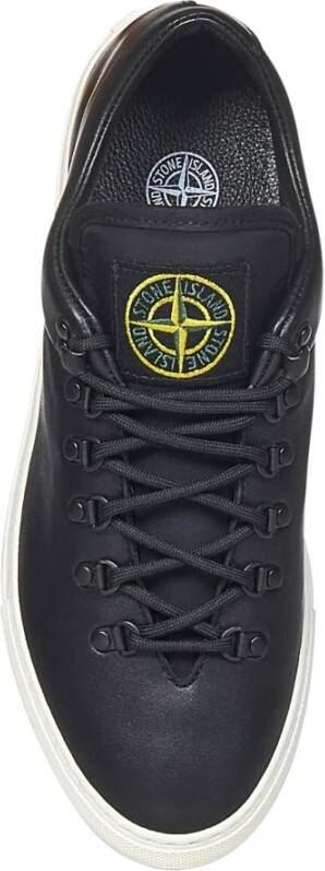 Stone Island Zwarte Sneakers voor Mannen Aw24 Black Heren