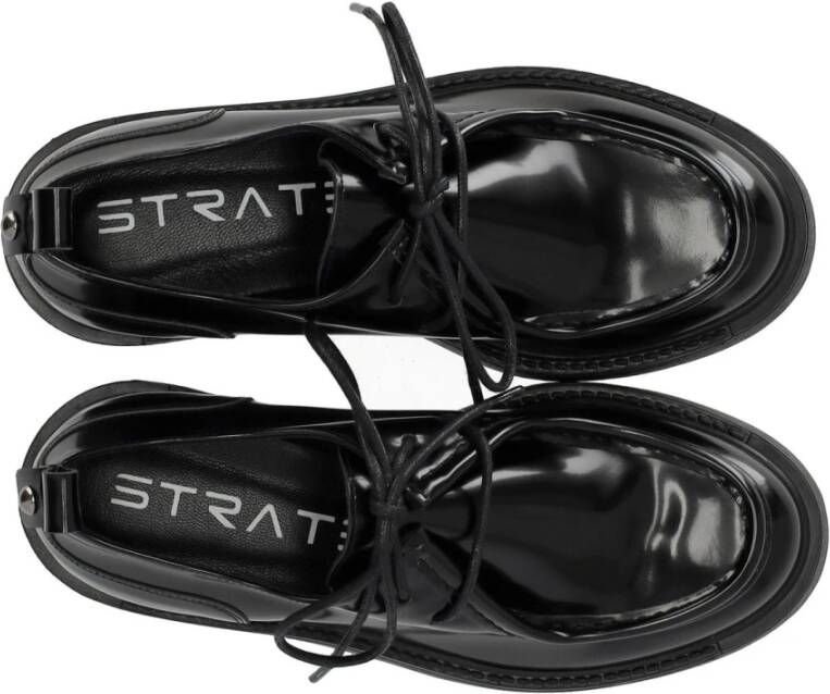 Strategia Zwarte Vetersneaker met Stud Detail Black Dames