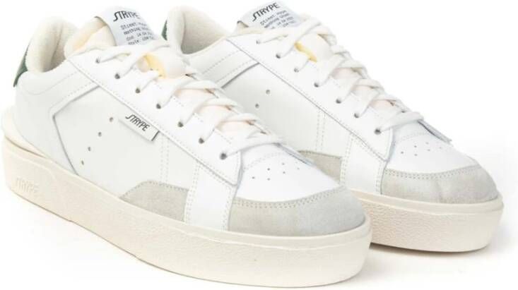 Strype Italiaanse Stijl Sneakers Comfort en Stijl White Heren