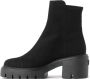 Stuart Weitzman Zwarte suède en stoffen 5050 Soho enkellaarzen Black Dames - Thumbnail 2