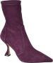 Stuart Weitzman Aubergine Enkellaarzen voor Dames Purple Dames - Thumbnail 2