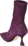 Stuart Weitzman Aubergine Enkellaarzen voor Dames Purple Dames - Thumbnail 3