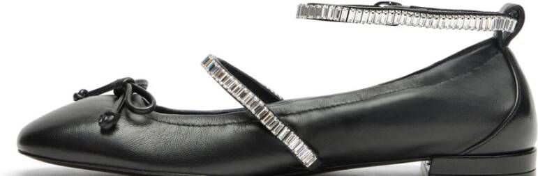 Stuart Weitzman Balletflats met kristalversiering Black Dames