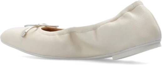 Stuart Weitzman Bardot leren balletflats Beige Dames