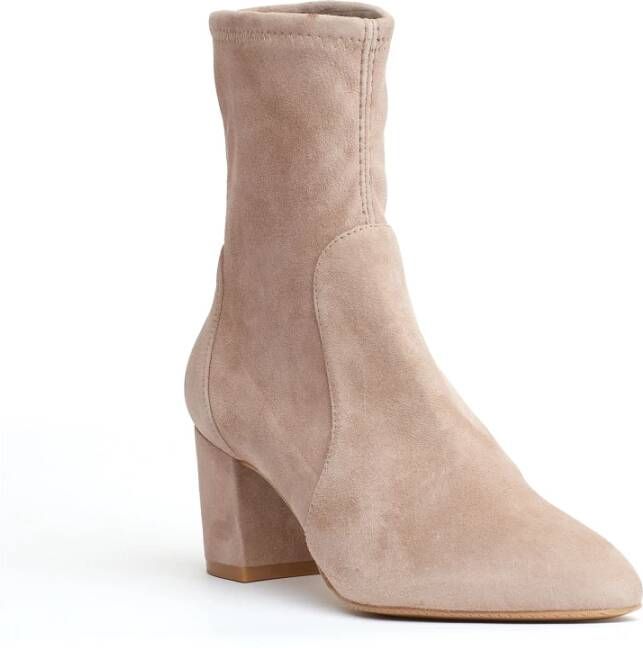 Stuart Weitzman Beige Enkellaarsjes voor vrouwen Beige Dames