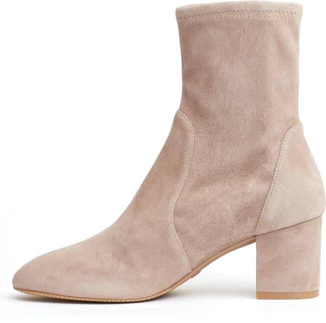 Stuart Weitzman Beige Enkellaarsjes voor vrouwen Beige Dames