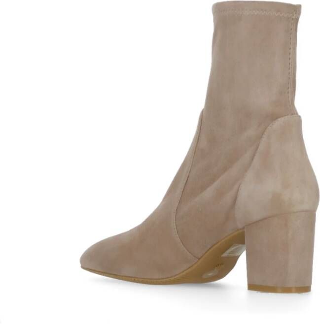 Stuart Weitzman Beige Suède Leren Dameslaarzen Beige Dames