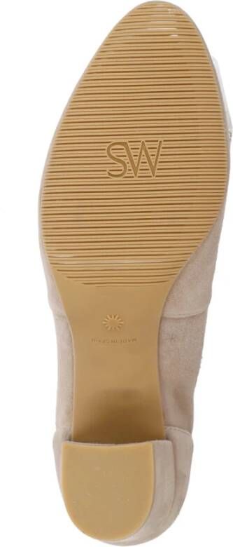 Stuart Weitzman Beige Suède Leren Dameslaarzen Beige Dames