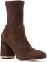 Stuart Weitzman Bruine Suède Enkellaarzen Flareblock Brown Dames - Thumbnail 2