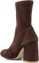 Stuart Weitzman Bruine Suède Enkellaarzen Flareblock Brown Dames - Thumbnail 4