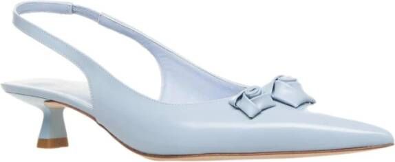 Stuart Weitzman Blauwe Leren Pumps met Puntige Neus Blue Dames