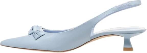 Stuart Weitzman Blauwe Leren Pumps met Puntige Neus Blue Dames