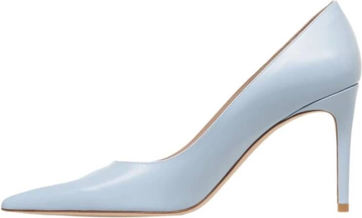 Stuart Weitzman Blauwe Leren Pumps 'Power' Blue Dames