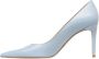 Stuart Weitzman Blauwe Leren Pumps 'Power' Blue Dames - Thumbnail 3