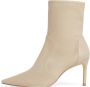 Stuart Weitzman 85 Stretch Bootie Stijlvolle en comfortabele haklaarzen Beige Dames - Thumbnail 3