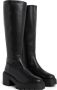 Stuart Weitzman Zwarte Leren Laarzen Ronde Neus Rits Black Dames - Thumbnail 2