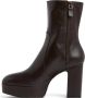 Stuart Weitzman Verhoogde Platform Zip Bootie Zwart Dames - Thumbnail 3