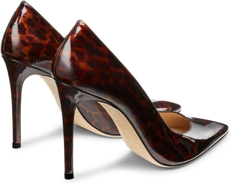 Stuart Weitzman Bruin dierenprint puntige neus pumps Brown Dames