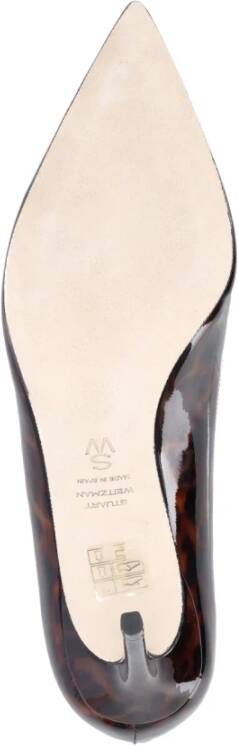 Stuart Weitzman Bruin Leren Animalier Hak Décolleté Brown Dames