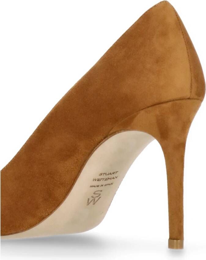 Stuart Weitzman Bruin Suède Leren Hak Décolleté Brown Dames