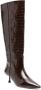 Stuart Weitzman Bruine Krokodileffect Enkellaarzen Brown Dames - Thumbnail 4