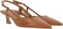 Stuart Weitzman Bruine leren slingback hakken Brown Dames - Thumbnail 2