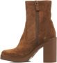 Stuart Weitzman Bruine Suède Rits Enkellaarzen Brown Dames - Thumbnail 2