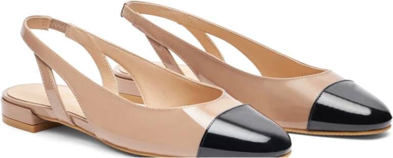 Stuart Weitzman Contrast Teenkap Slingback Platte Pink Dames