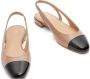 Stuart Weitzman Contrast Teenkap Slingback Platte Pink Dames - Thumbnail 4